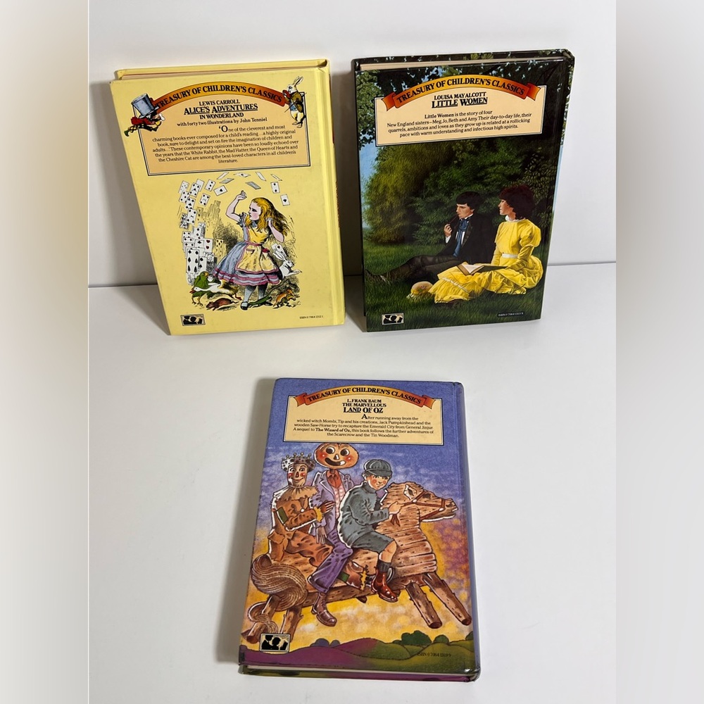 3 VTG Treasury of Children's Classics Books Land of OZ Little Women Alice 1982 - Picture 2 of 13